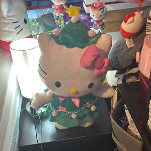 Hello Kitty Plush Greeter Dressed As A Christmas Tree